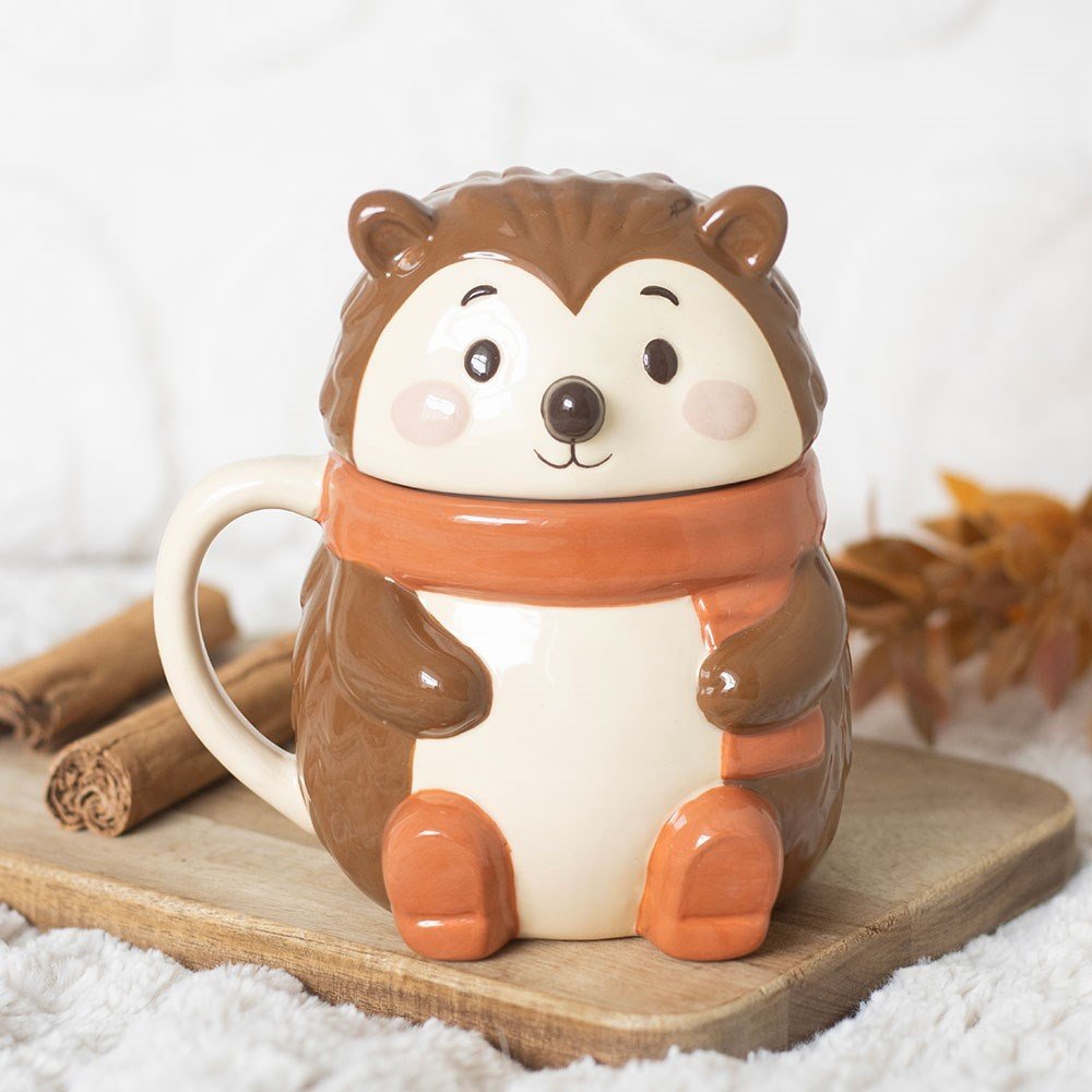 Something Different - Hazel Hedgehog Lidded Mug - Multicolours